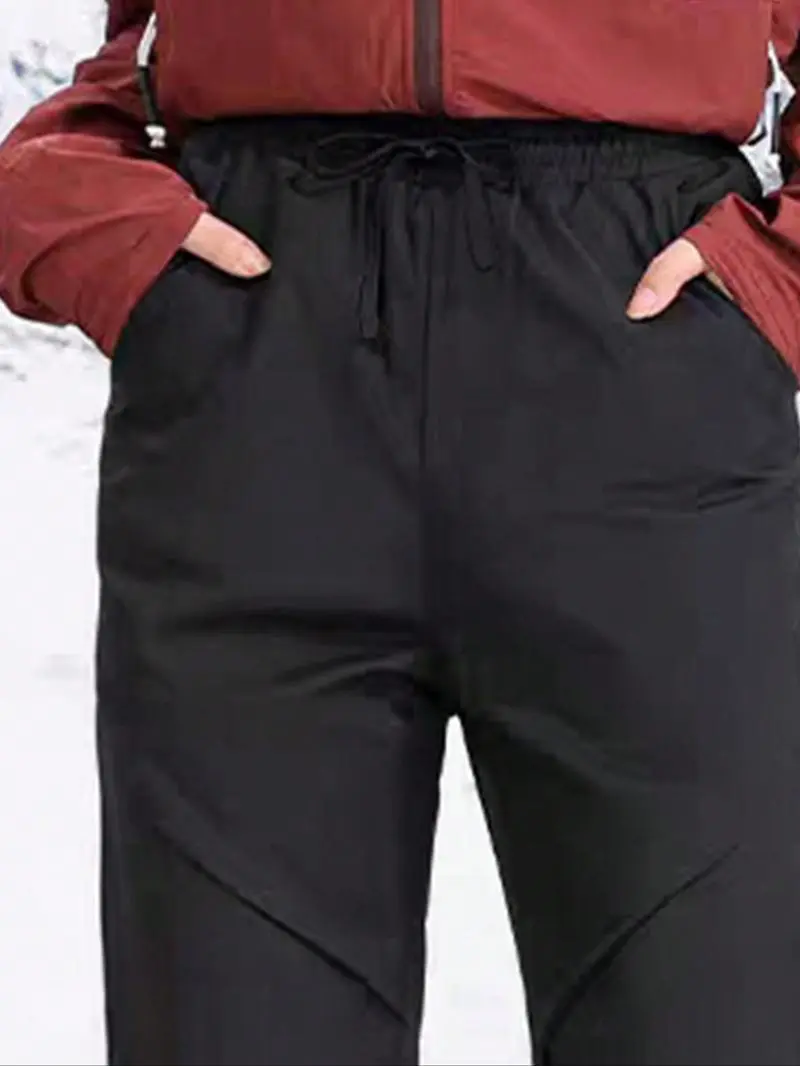 Women's Winter Ski Pants Waterproof Windproof Hiking Trousers with Fleece Lining and Graphene Heated Pad