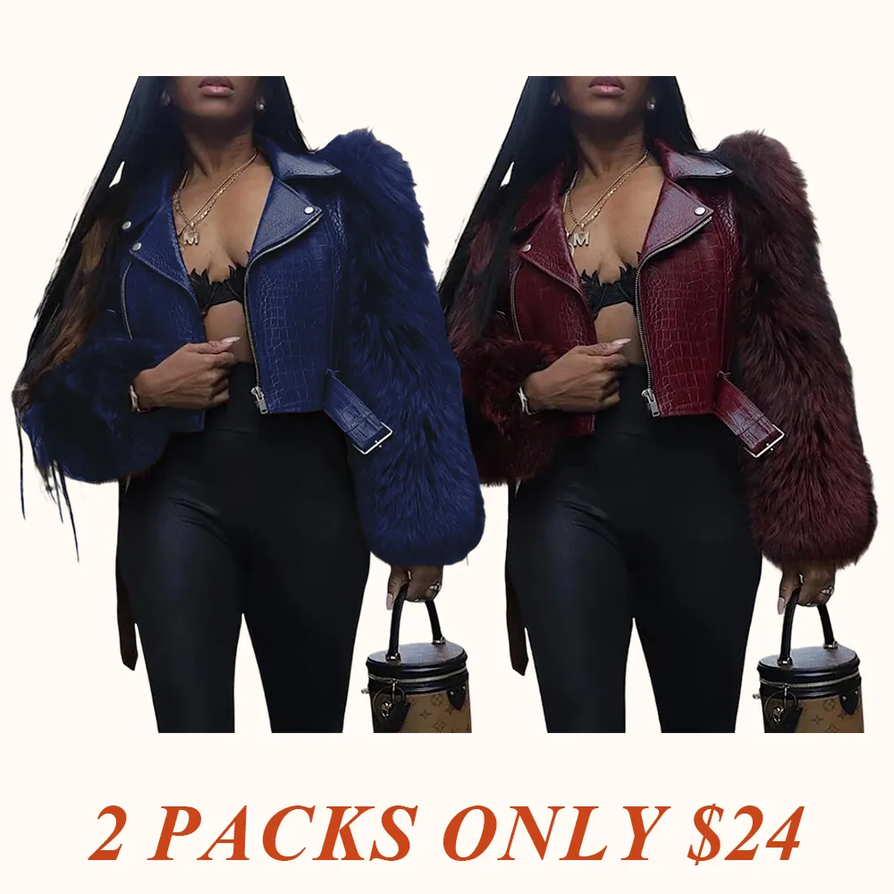 Women's Patchwork Fur Jacket