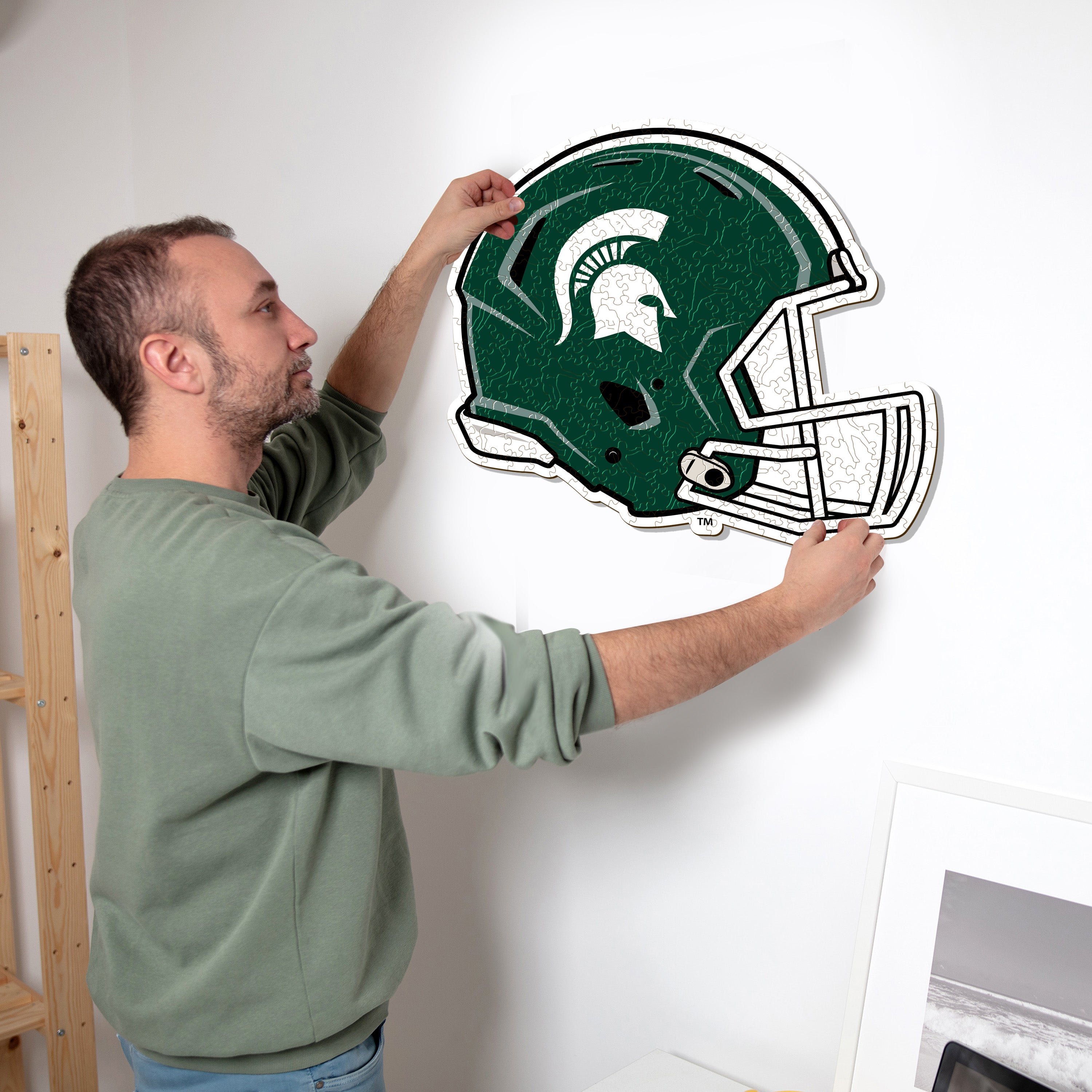 Michigan State University Helmet - Wooden Puzzle