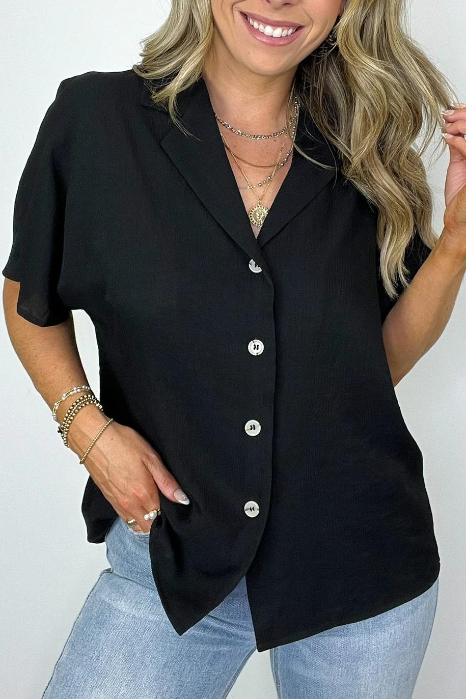 Button Down Relaxed Top