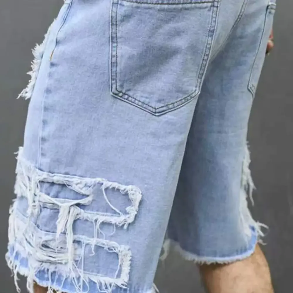 Distressed Fringed Hem Denim Shorts - Bold Street Style Casual Summer Essential