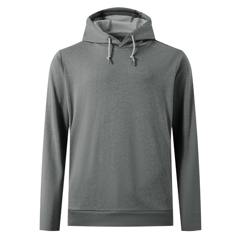 Men’s Solid Color Lightweight Golf Hoodie, 4-Way Stretch Breathable Dry Fit Pullover, Athletic Casual Fall Fashion drawstring sweatshirt Menswear Tops