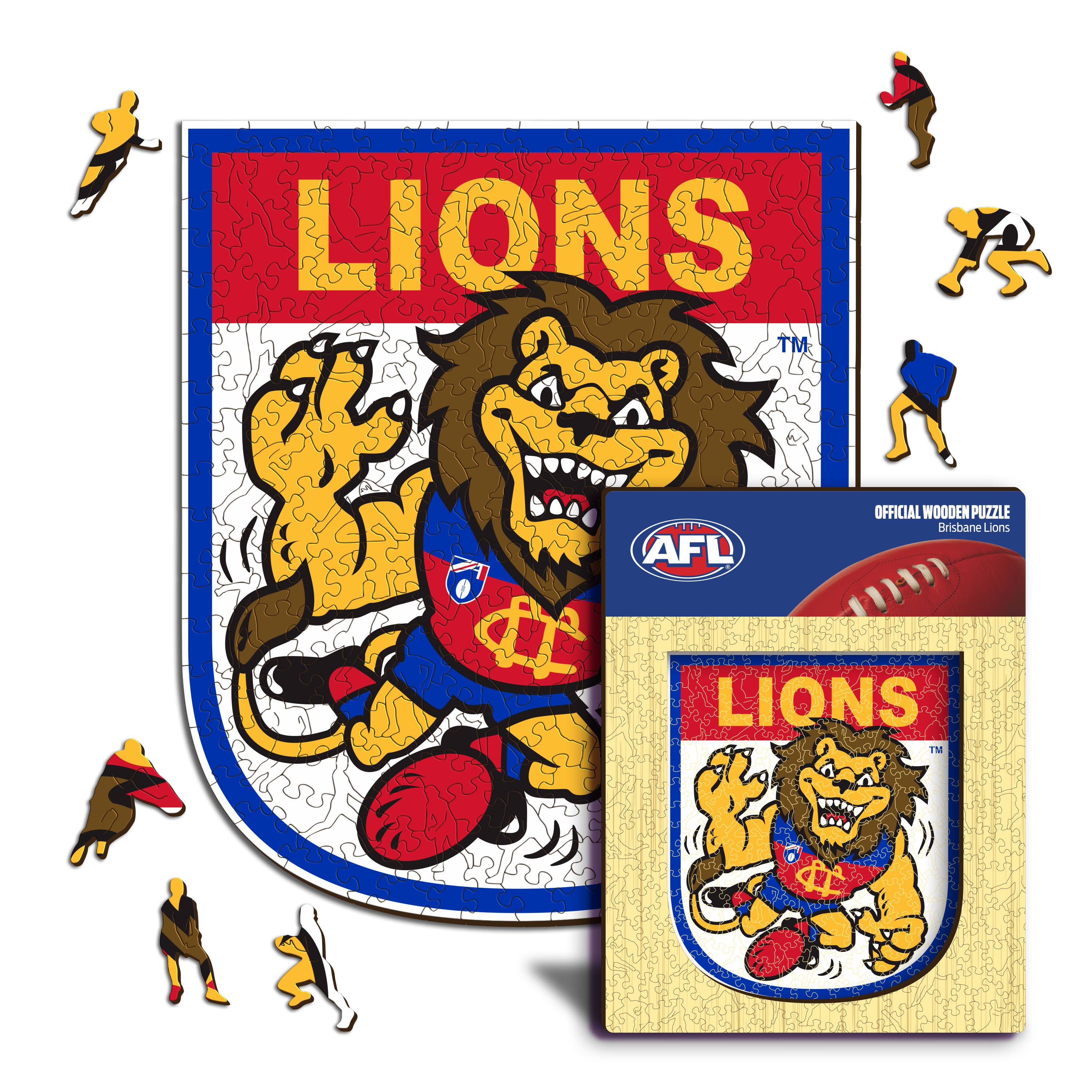 Brisbane Lions Retro Mascot - Wooden Puzzle