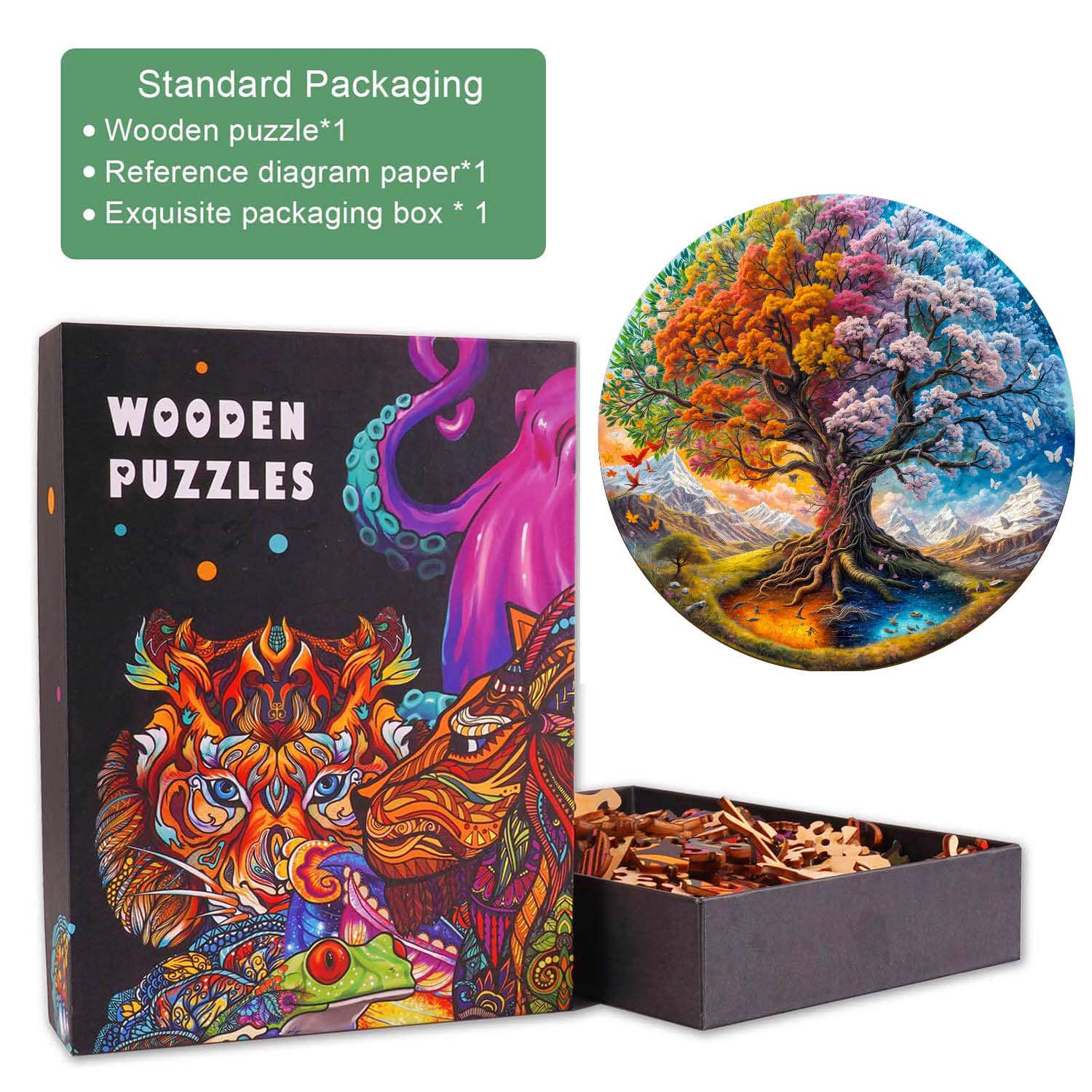 Seasonal Tree of Life-1 Wooden Jigsaw Puzzle