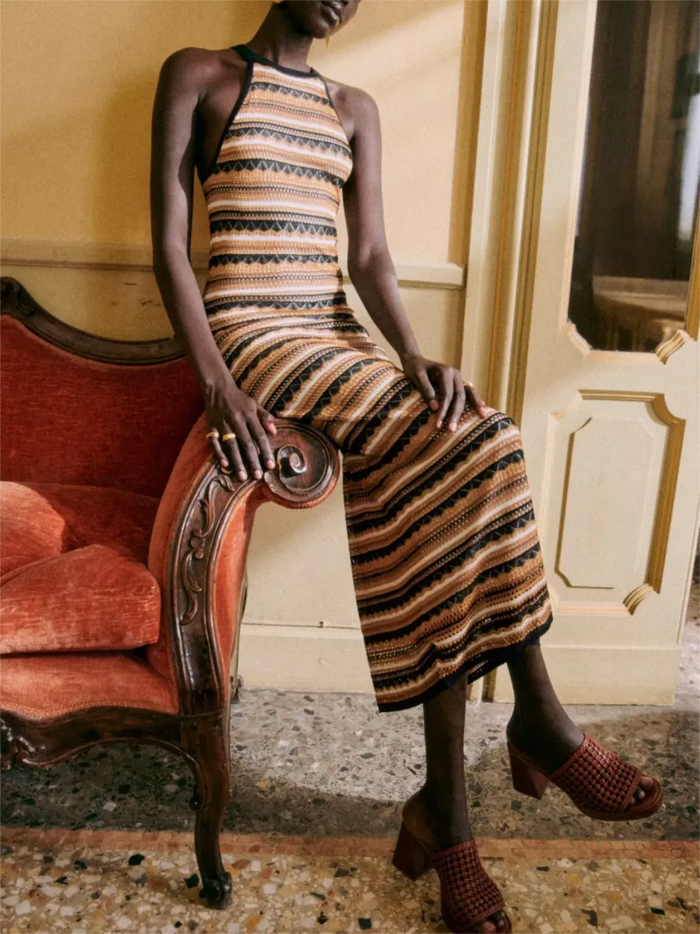 Sleeveless Midi Knit Dress