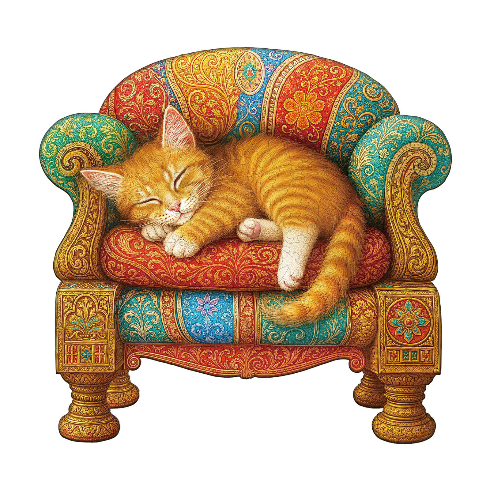 Kitten sofa Wooden Jigsaw Puzzle