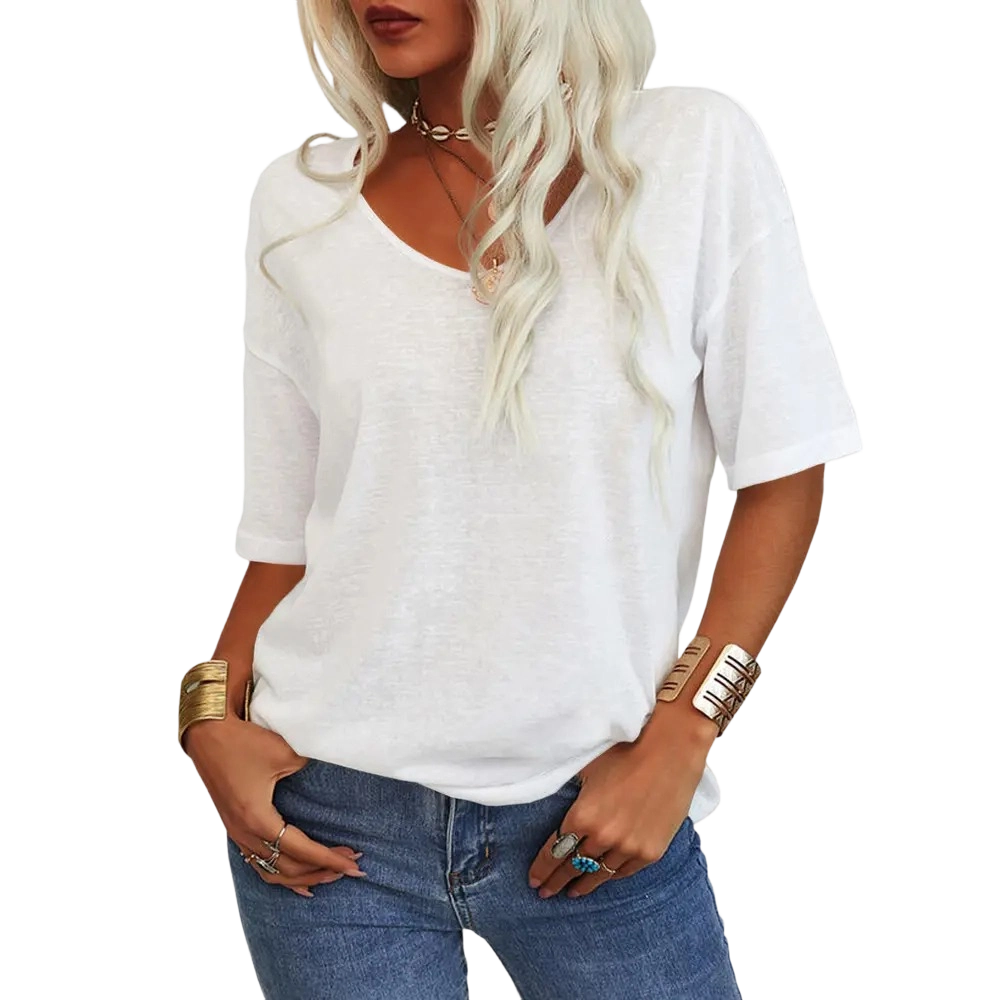 🌟🌟Women’s Soft V-Neck Casual Loose Fit T-Shirt