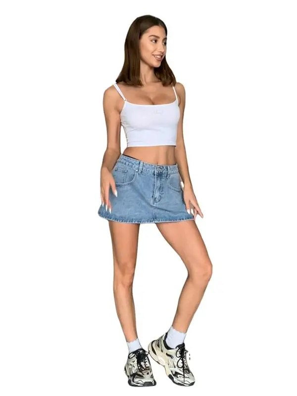 Stretchy Mid Waist Y2K Sexy Denim Mini Skirts (Just $3 Each!)