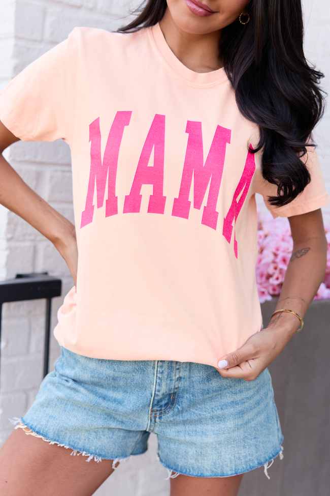 Mama Block Orange Graphic Tee
