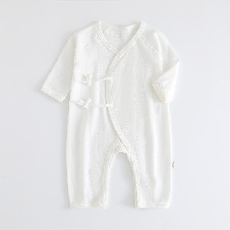 Baby Simple Solid Color Kimono Romper