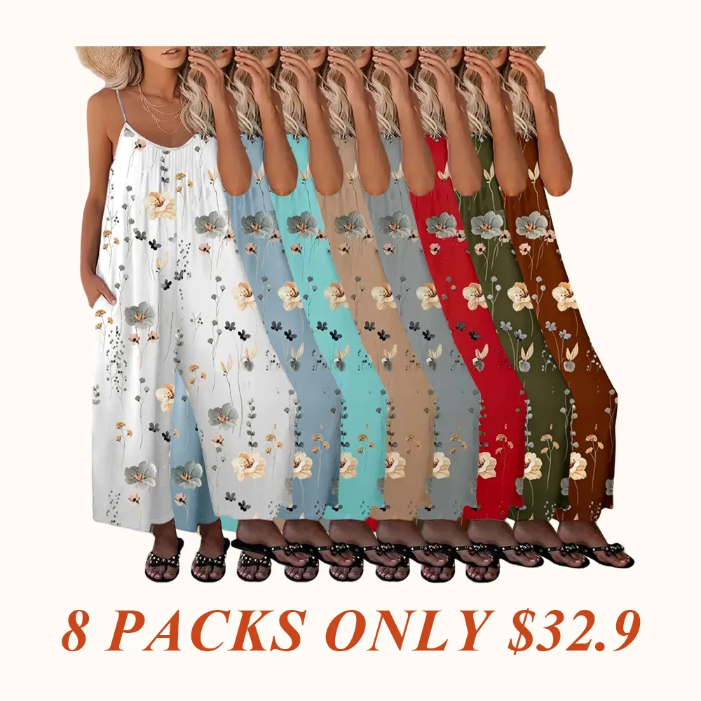 Comfortable Loose Jumpsuit, Perfect Vacation Selection, Just Right Pocket Design, U Neck Ruched Fit