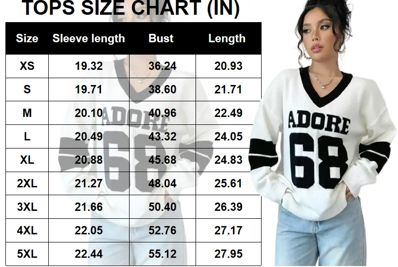 Autumn Winter Color Block V Neck Sweater for Women