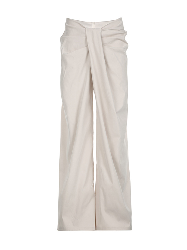 Irregular Twist Waist Casual Pants