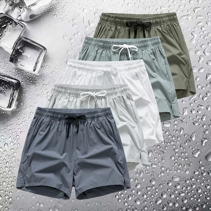 Men's Breathable Zipper Pocket Shorts – Casual Drawstring Athletic Fit