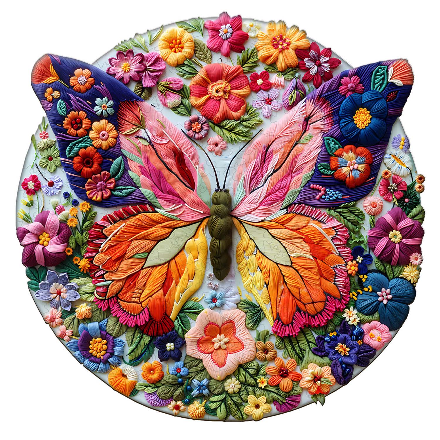 Woven Butterfly Wooden Jigsaw Puzzle