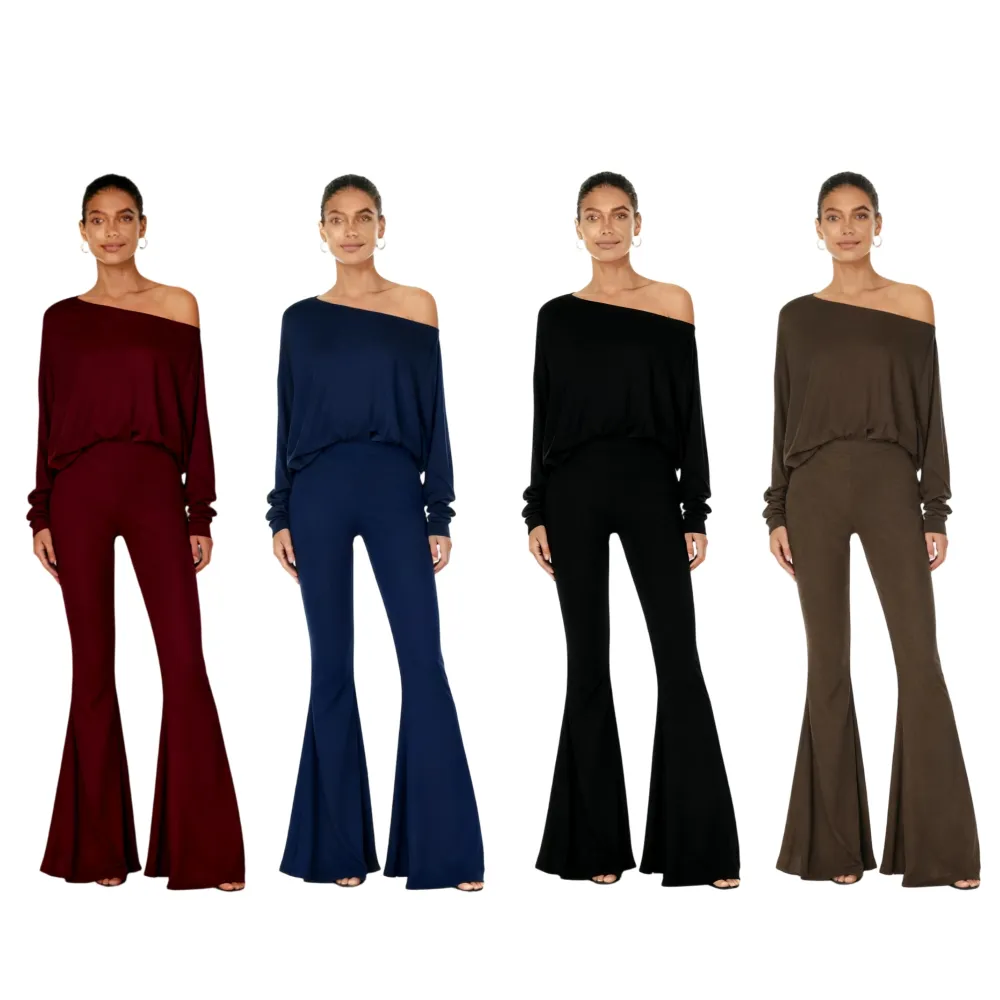 Women's Plain Two Piece Set