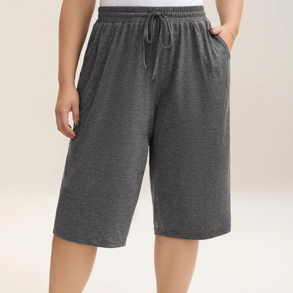 Color-block Knitted Drawstring Lounge Pants