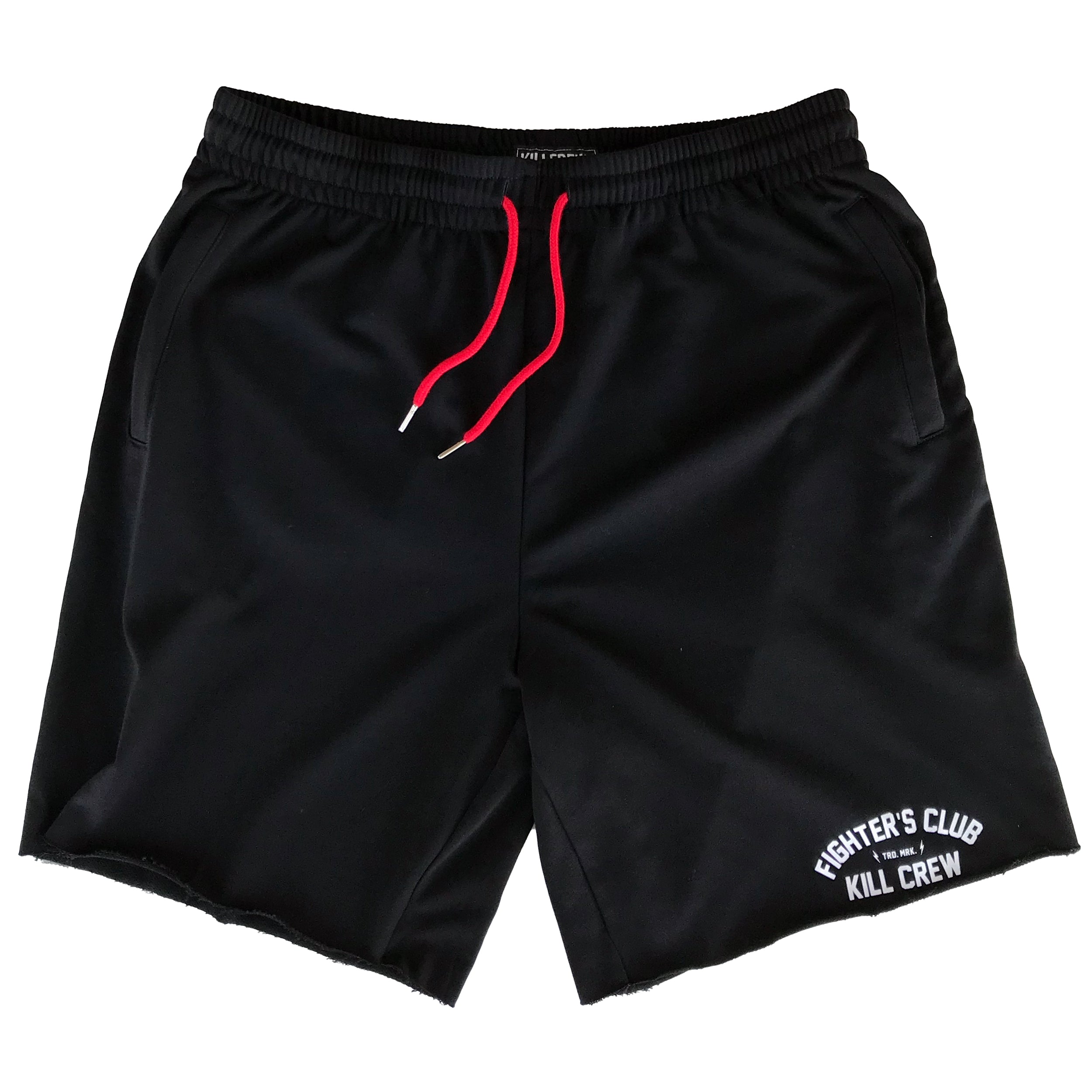 RELAXED CUT FIGHTER'S CLUB SHORTS - BLACK