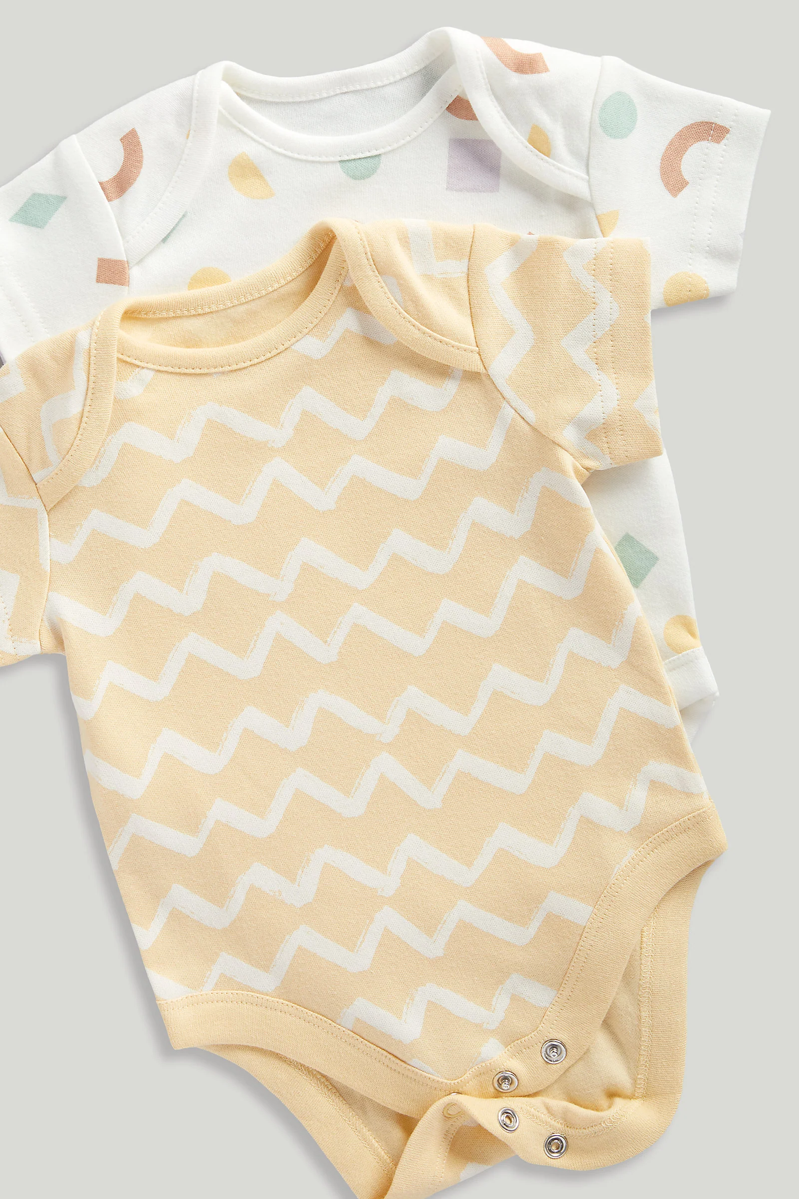 5 Pack Shapes Short-Sleeved Bodysuits