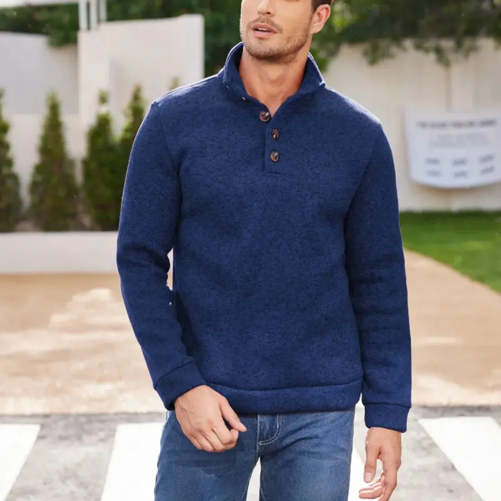 Men's Fitted Long Sleeve Turtleneck Pullover Sweater