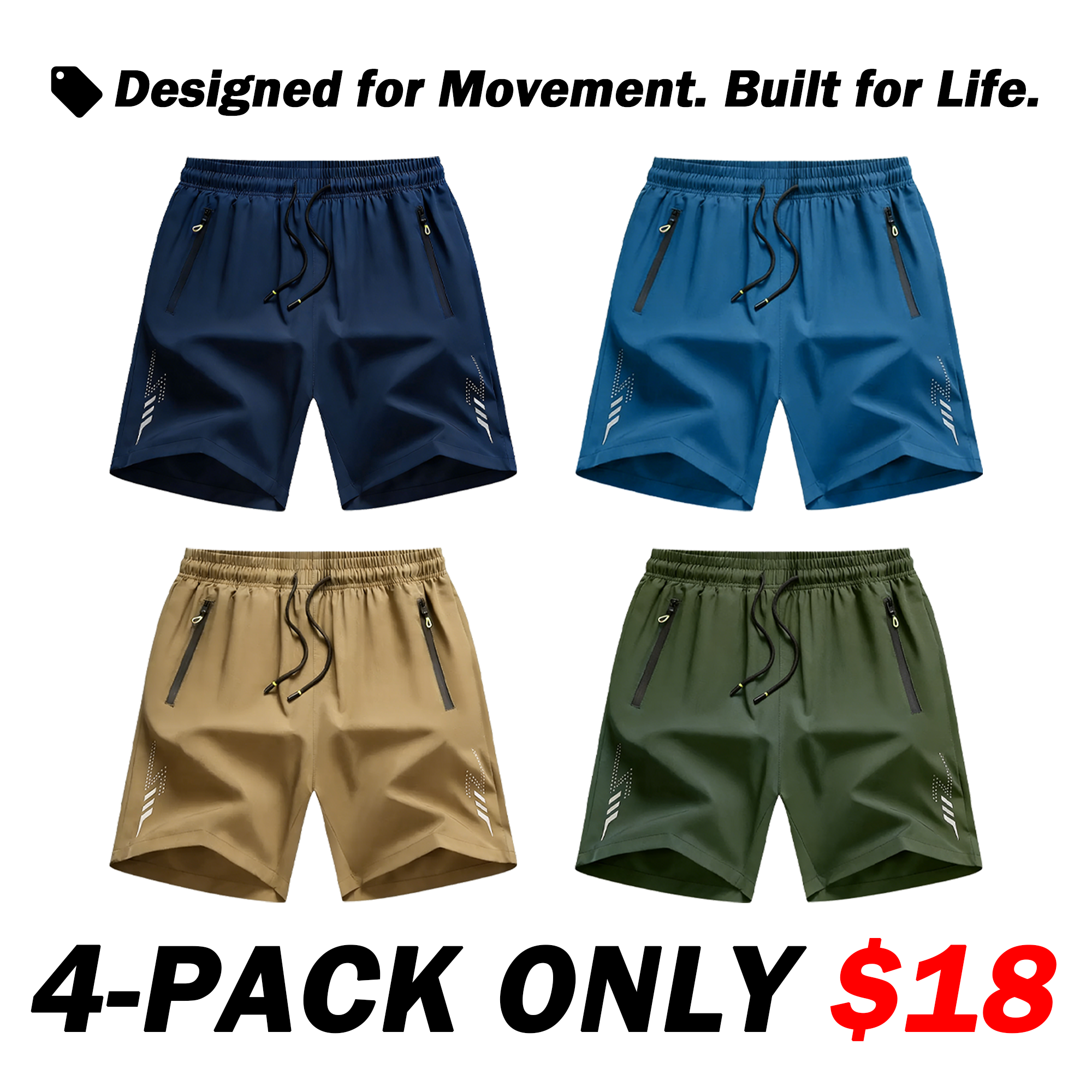 ⚡Today Only Deal🔥Men's Lightweight Casual Sports Shorts