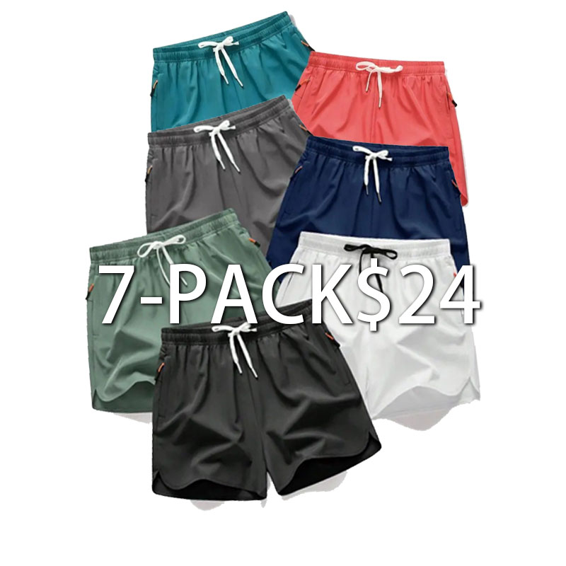 Men's Breathable Zipper Pocket Shorts – Casual Drawstring Athletic Fit