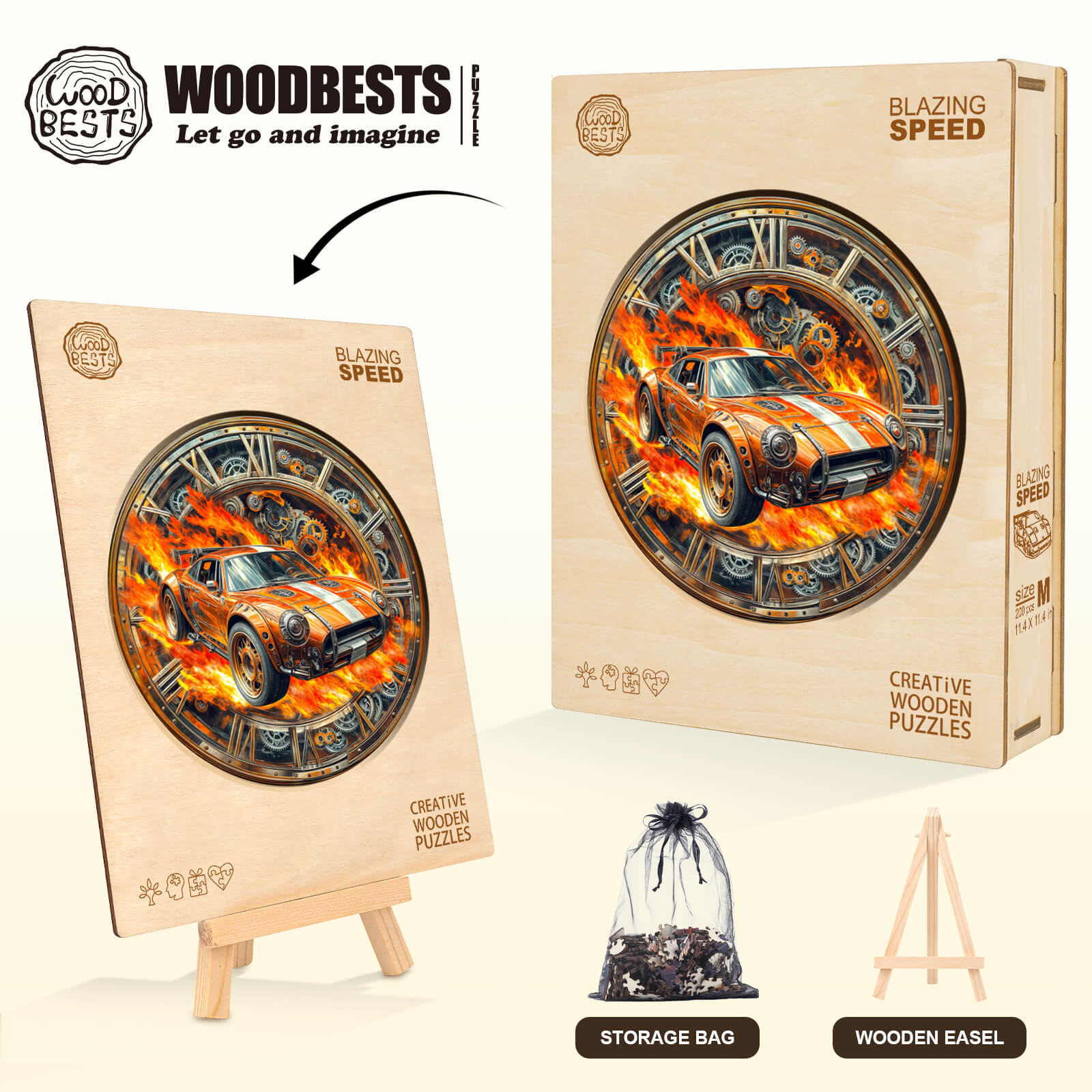 Blazing Speed Wooden Jigsaw Puzzle