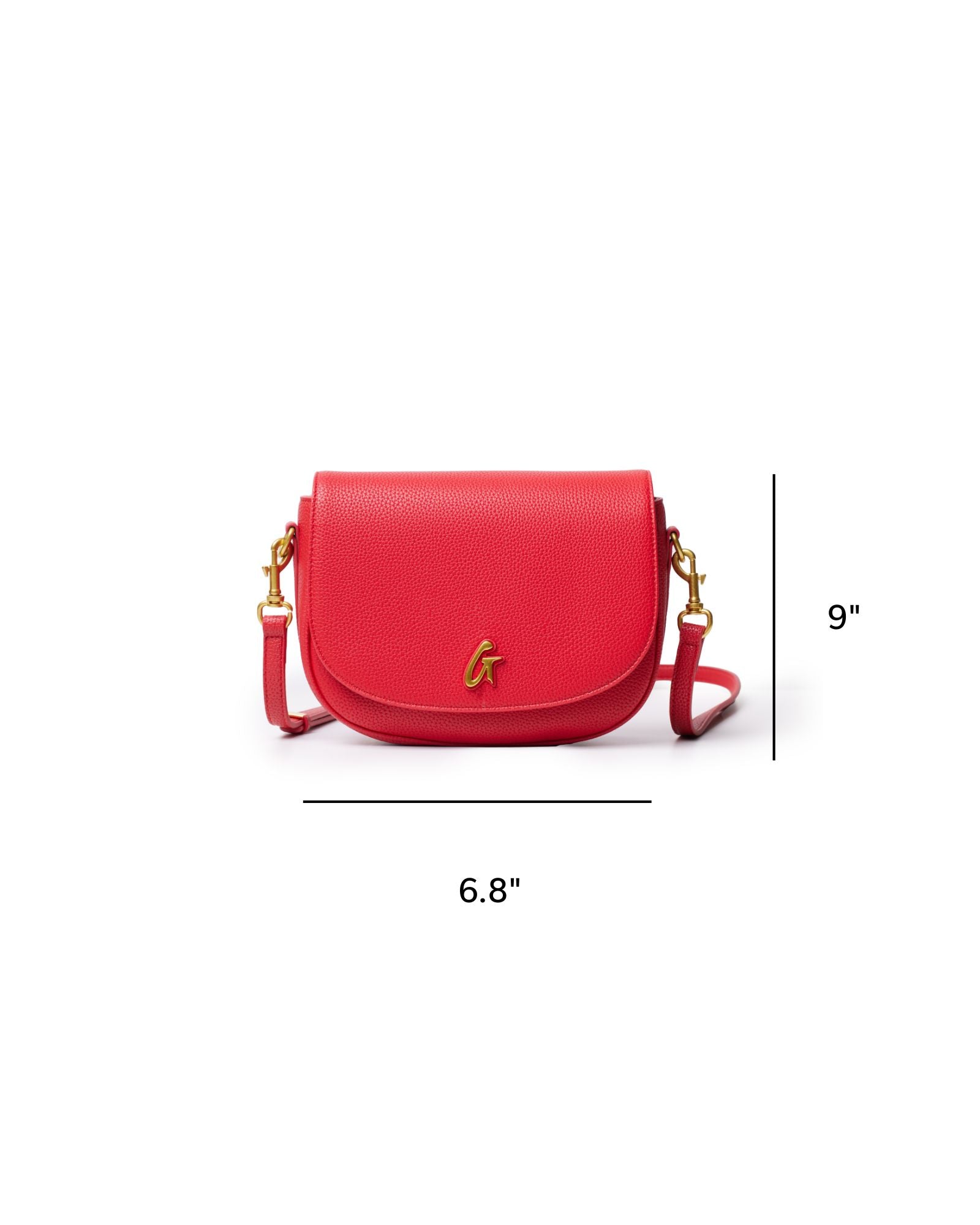 MEDIUM PEBBLE SHOULDER BAG - RED
