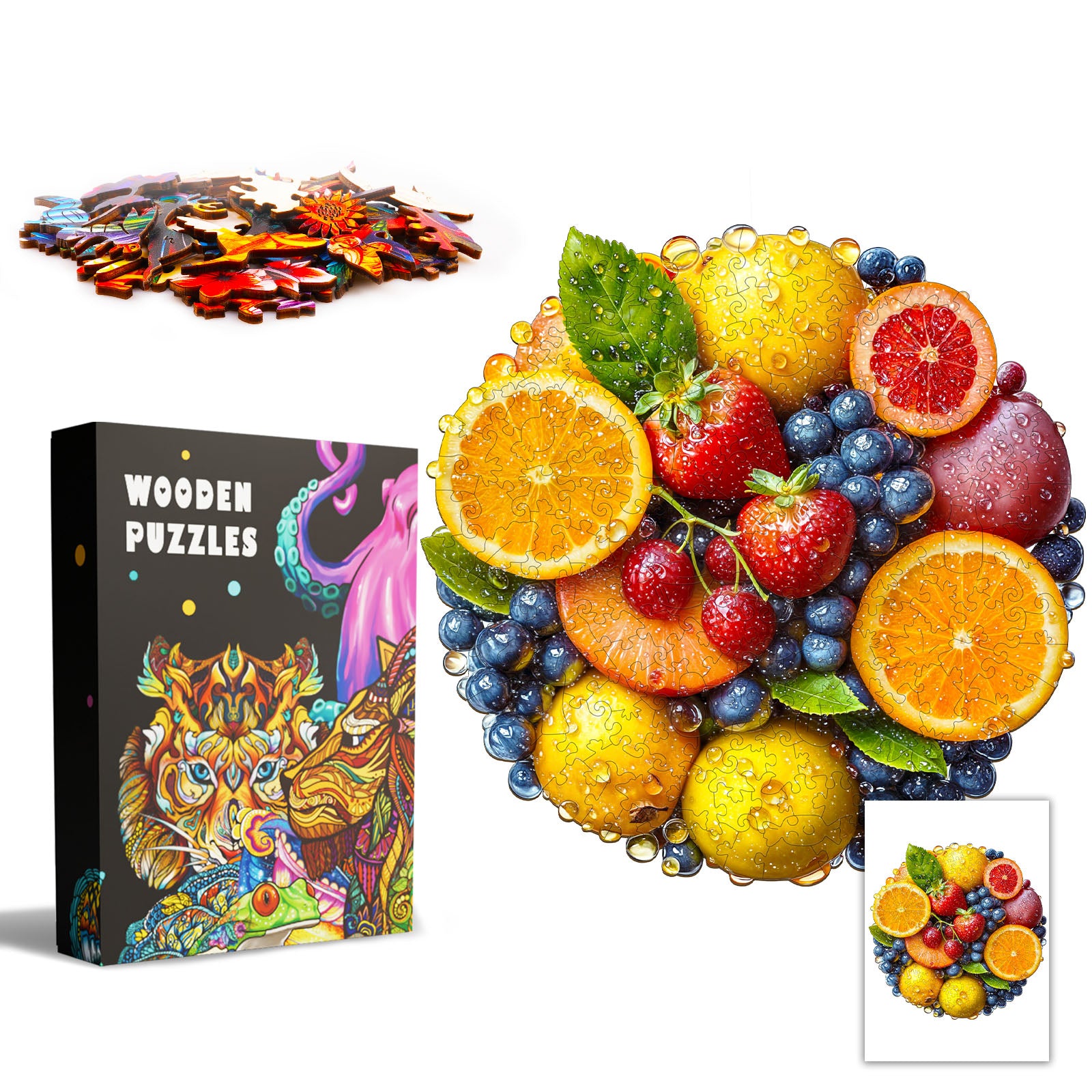 Colorful fruit Wooden Jigsaw Puzzle