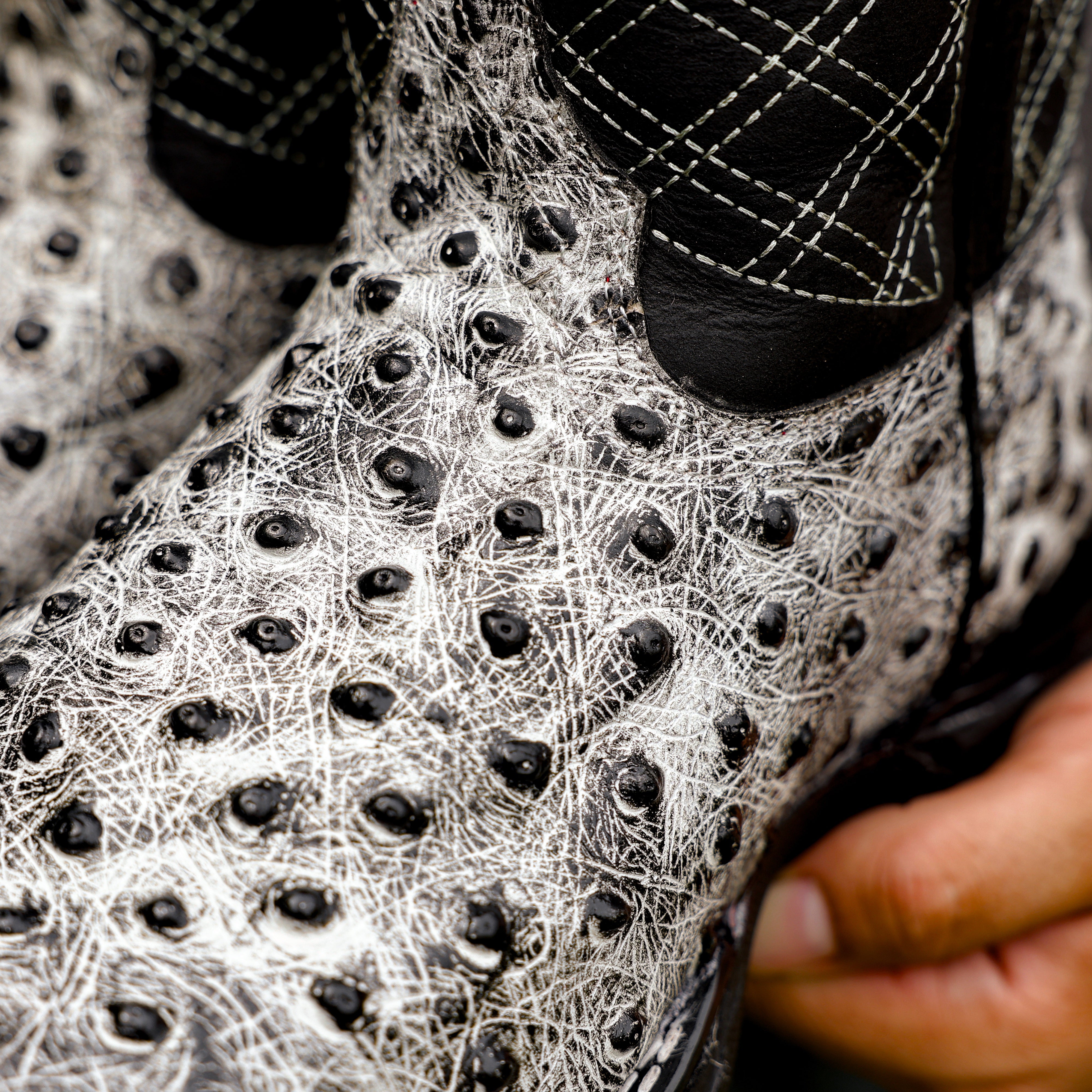 Eclipse Ostrich Leather Boots With 3D Lightweight Sole - Composite Toe