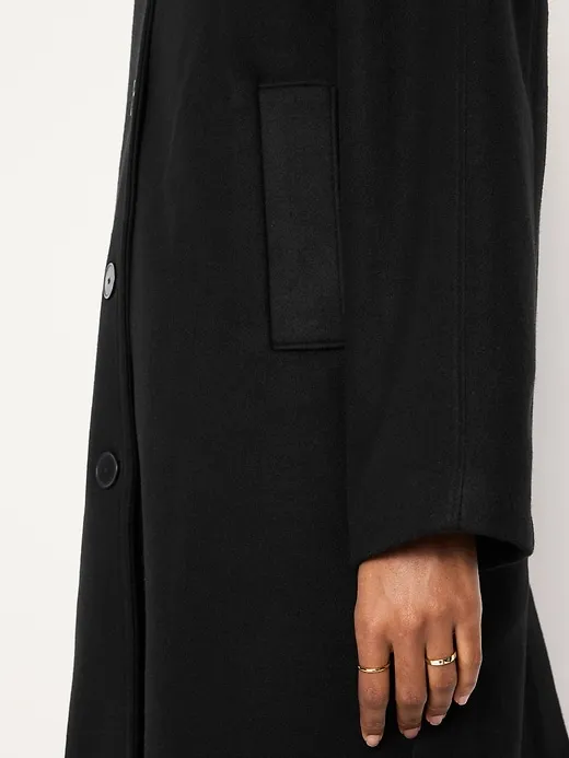 Relaxed Button-Front Mac Coat
