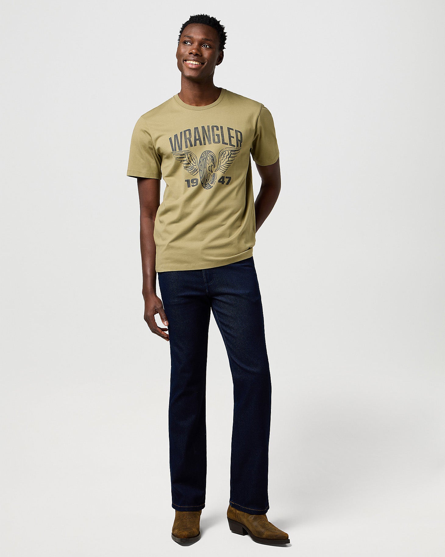 Wrancher 'Epic Soft' Regular Bootcut Mens Jeans - Moonlight Rinse