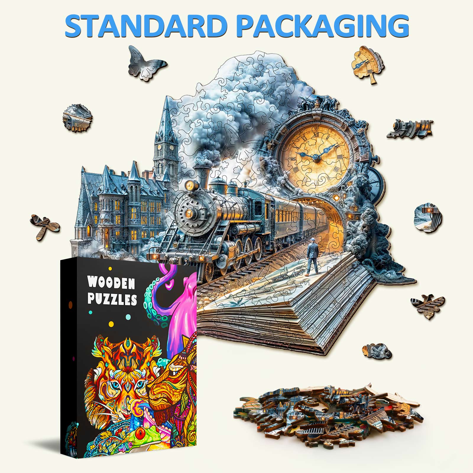 Chrono Train Wooden Jigsaw Puzzle