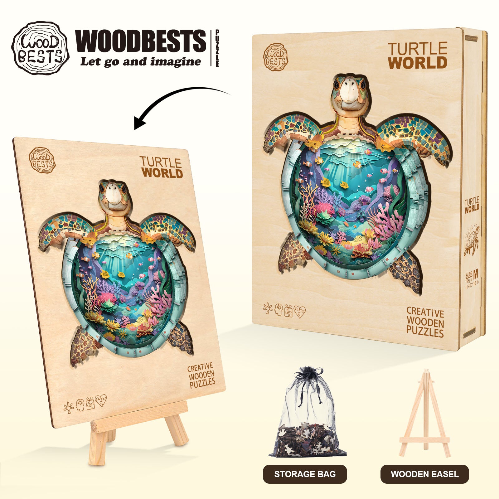 Turtle World Wooden Jigsaw Puzzle