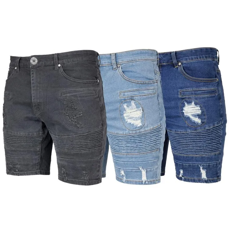 Mens Classic Jean Shorts with Multiple Styles