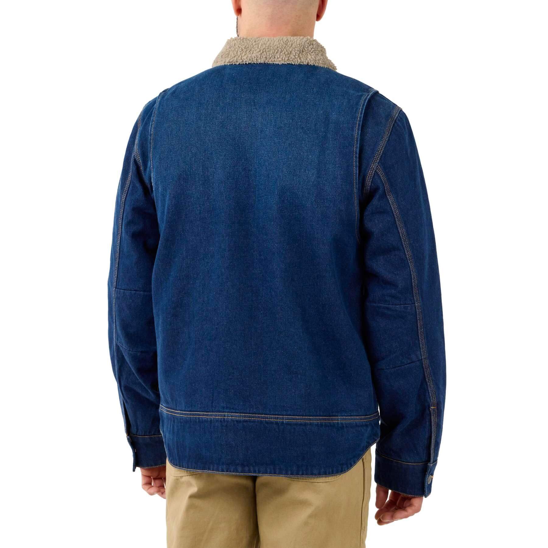 CHT Relaxed Fit Denim Sherpa-Lined Jacket 105478