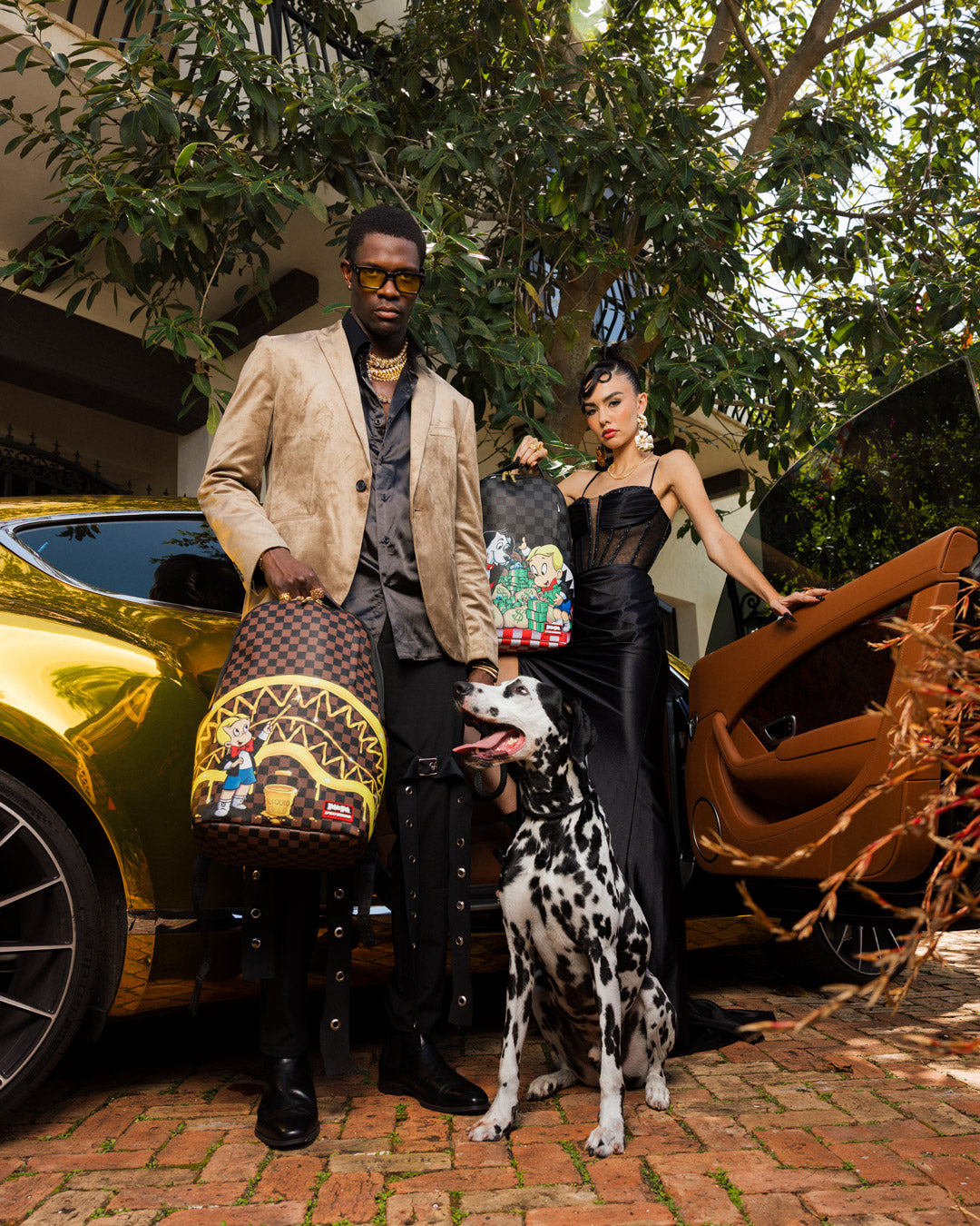 RICHIE RICH PAINT THE SHARK GOLD BACKPACK