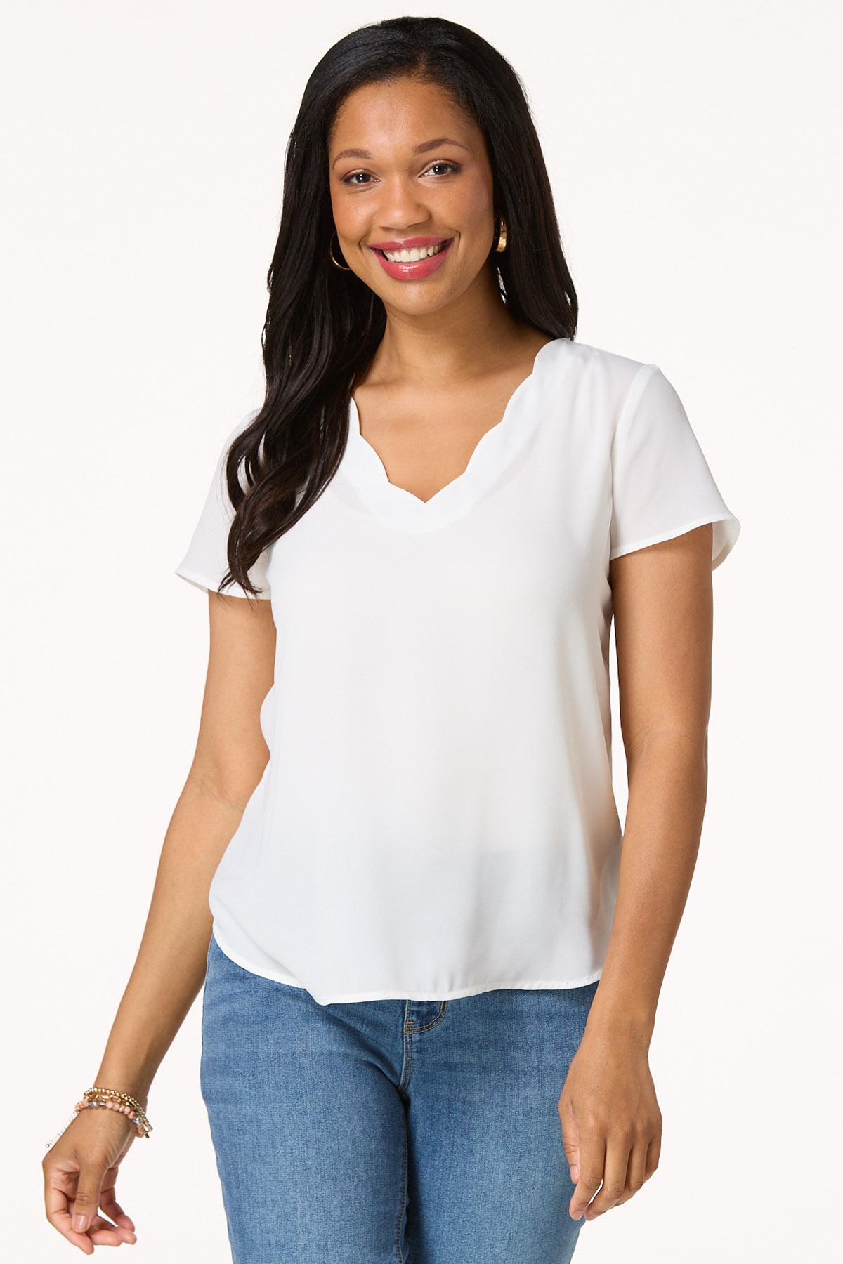 Scalloped Trim Top