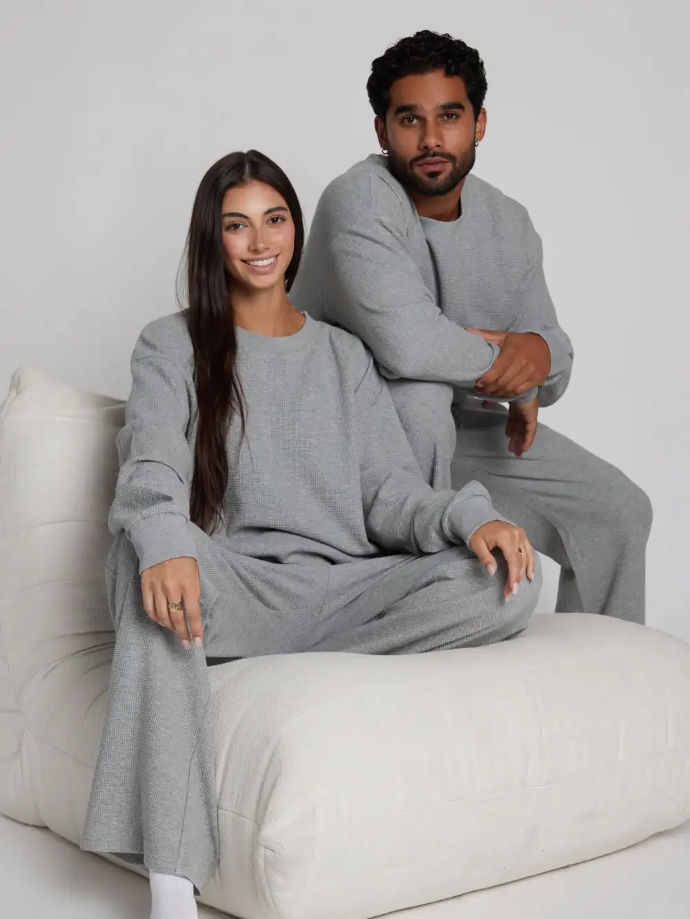 Waffle Lounge Long Sleeve Lounge Set