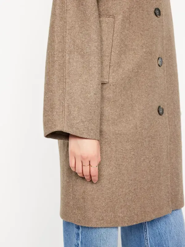 Relaxed Button-Front Mac Coat