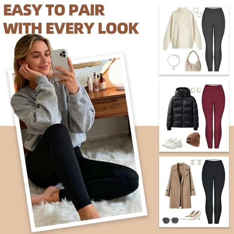 Warm and thick fleece leggings