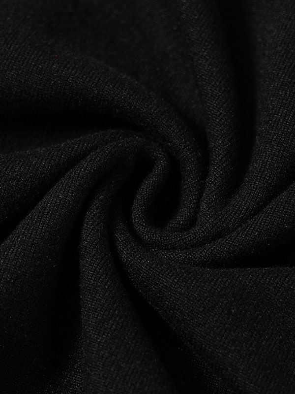 Solid Color Split-Joint Bodycon Long Sleeves High Neck Maxi Dresses