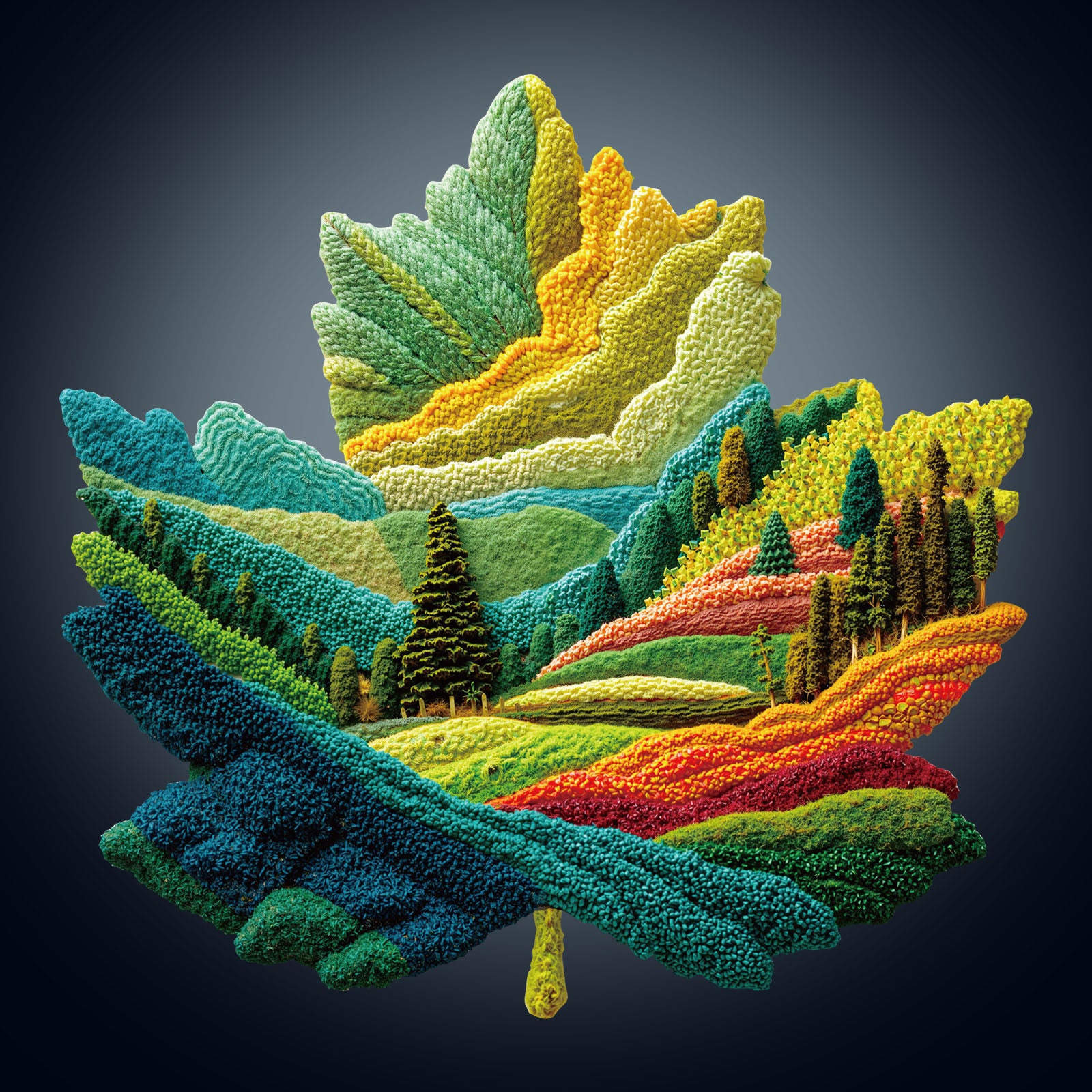 Felt maple leaf Wooden Jigsaw Puzzle