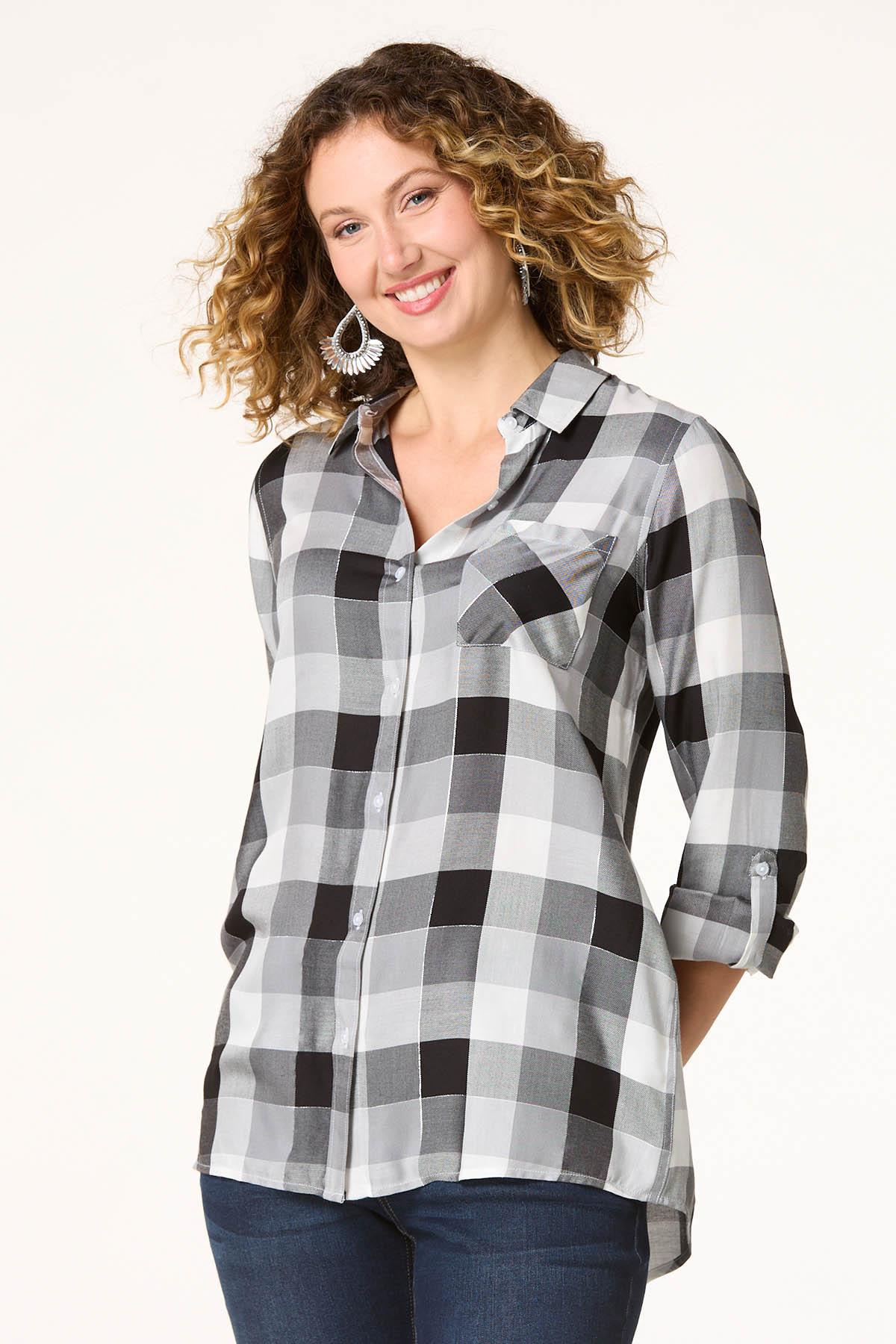 Black And White Check Tunic