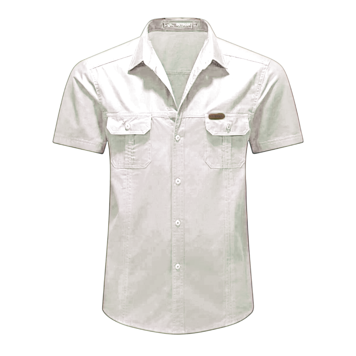 Men’s Durable Workwear Button Down Shirt – Short Sleeve Utility Shirt