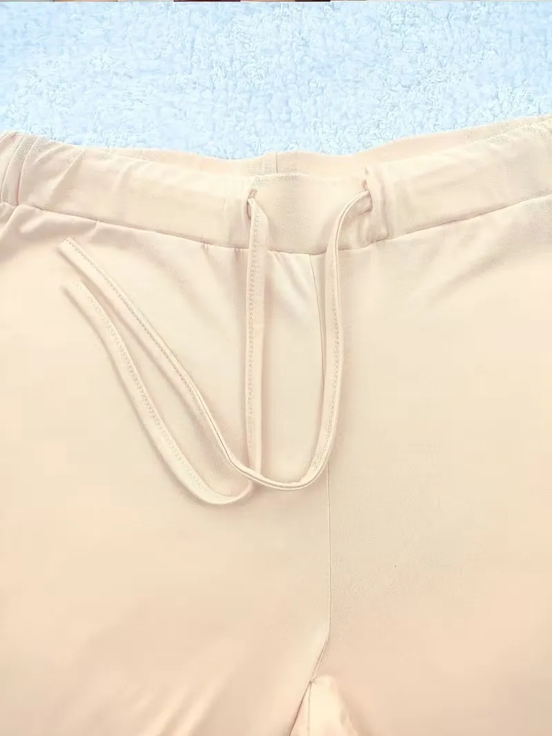 Women's Casual Fashion Long Pants, Unique Print, Drawstring Waist, Milk Silk Yoga Pants