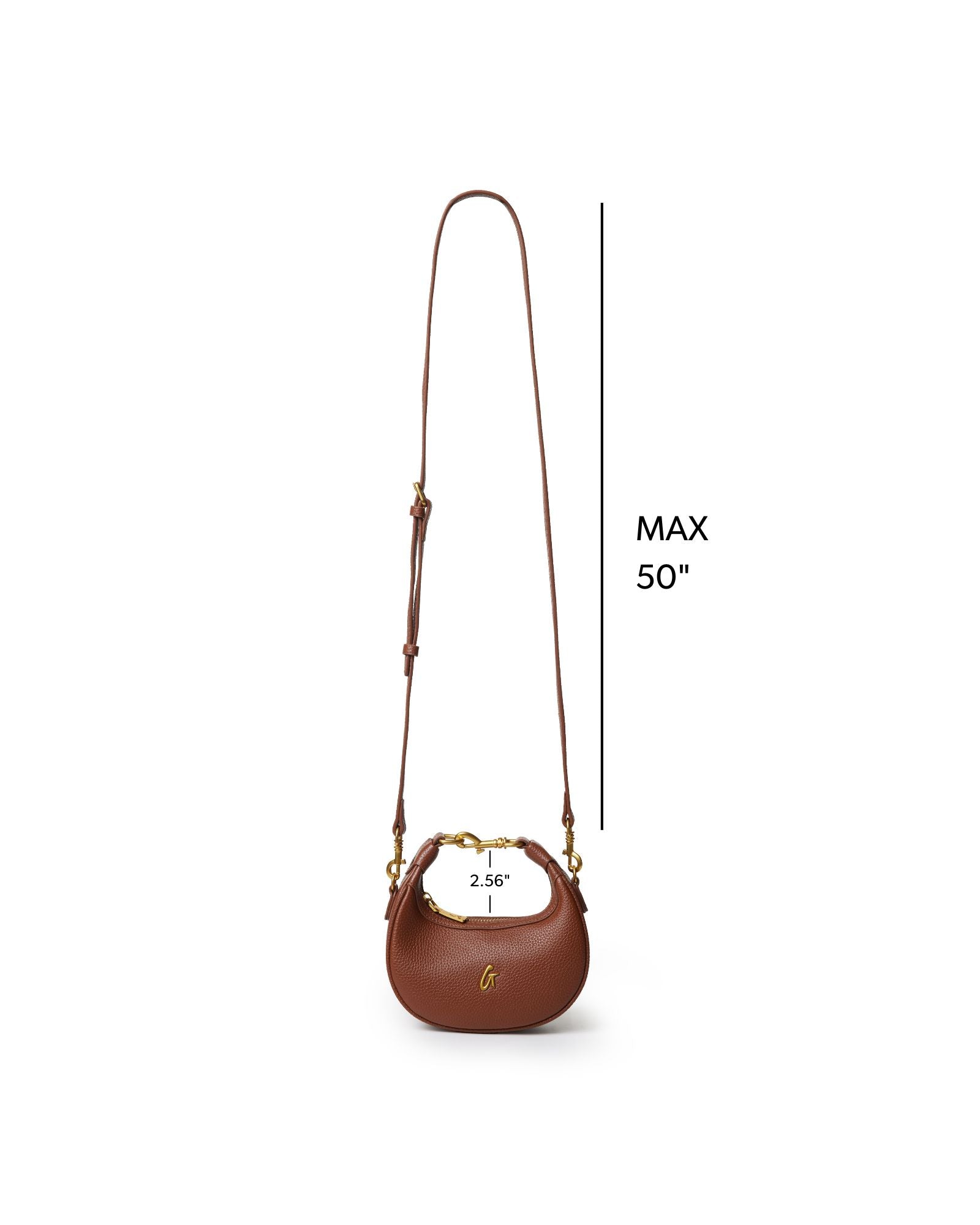 NANO PEBBLE HOBO BAG - BROWN