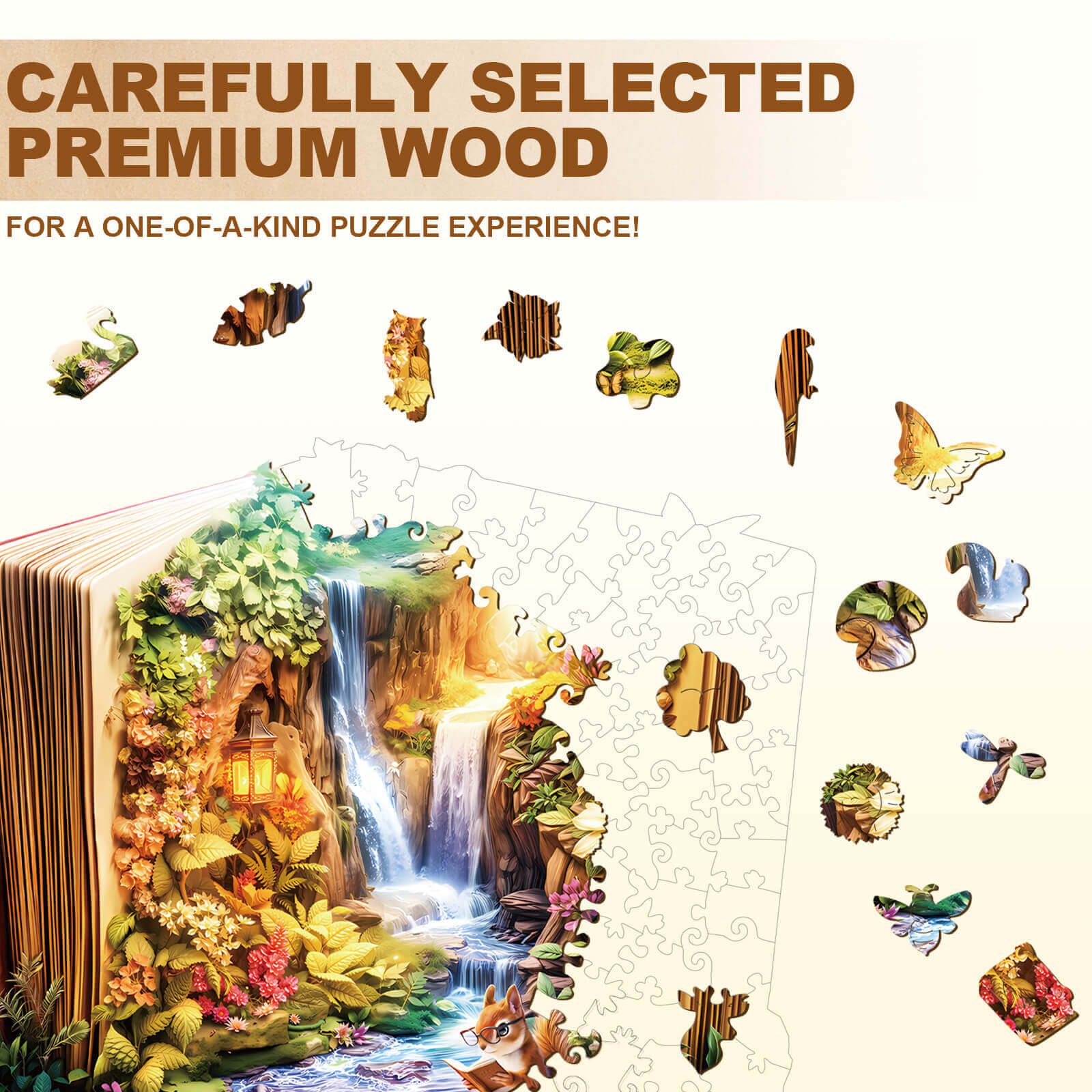 Landscape in the book Wooden Jigsaw Puzzle