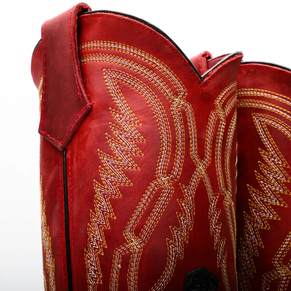 TBR Black Hand-Tooled Leather Boots With 3D Lightweight Sole - Composite Toe