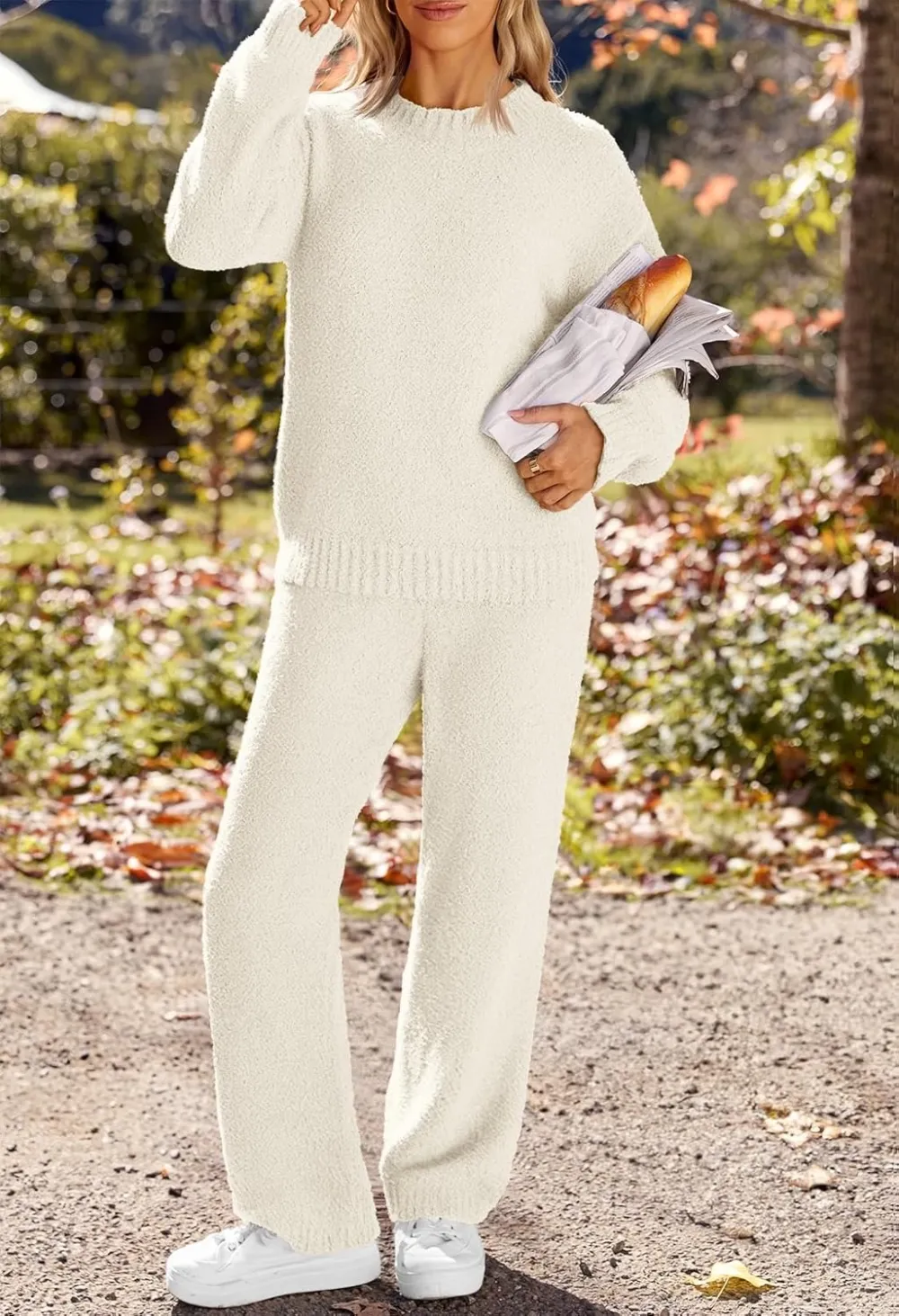 Womens Pajama Sets 2025 Fall Lounge Sweater Set